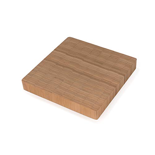 BambooMN Premium Bamboo End Grain Kitchen Cutting Board - 7" x 7" x 1" - 1 Piece, 7"x7"x1", 17.8L x 17.8W cm - Image 2