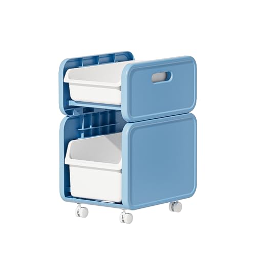 Carrito de almacenamiento móvil, organizador rodante con ruedas, 14.8 pulgadas de profundidad x 10 pulgadas de ancho x 25.7 pulgadas de alto, ideal para el hogar, oficina, cocina, aula, diseño