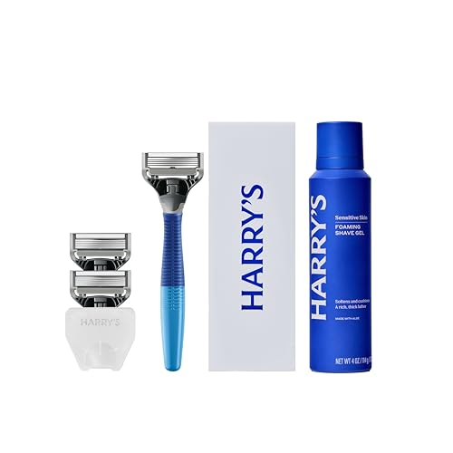 Harry's Original Shaving Kit for Men - Razor Handle, 3 Refills, Shave Gel - image 1