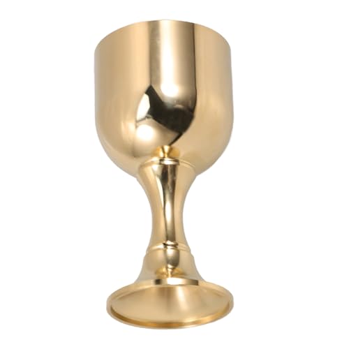 VICASKY Calice da Vino in Rame Multiuso, Coppetta Decorativa da Liquore Bordo Liscio, Bicchiere in Metallo Stabile per Feste e Cene, Design Classico per Uso Domestico e Sociale
