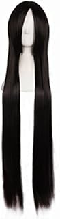 MapofBeauty 40 Inch 100 cm Black Long Straight Cosplay Costume Wig Fashion Party Wig