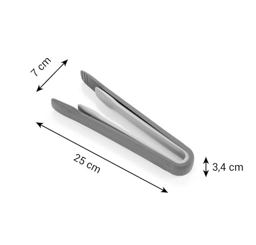 Tescoma 638214 Zestaw 2 silikonowych szczypiec kuchennych, 25 i 18 cm, kompaktowa linia