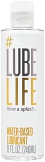#LubeLife Water-Based Personal Lubricant, Lube for Men, Women and Couples, Non-Staining, 8 Fl Oz