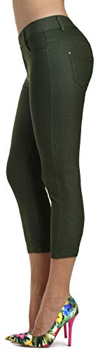 Image of Prolific Health Women's Jean Look Jeggings Tights Slimming Many Colors Spandex Leggings Pants Capri S-XXXL