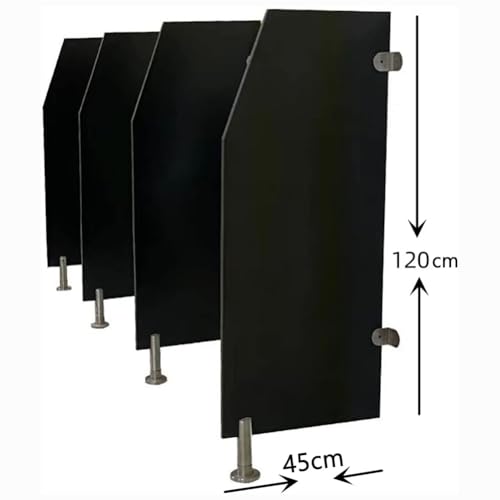 Mampara de urinario de pie para baño público con panel divisor resistente 8