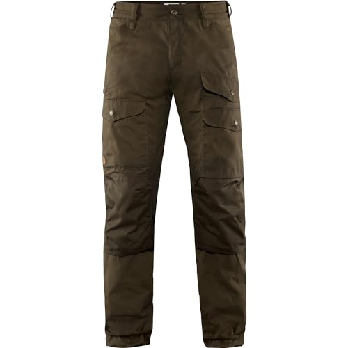 Fjällräven Vidda Pro Ventilated Trousers for Men – Cargo Pockets – Waistband with Loops – Bottom Cuffs Dark Olive 50 (US Mens 33-34) R