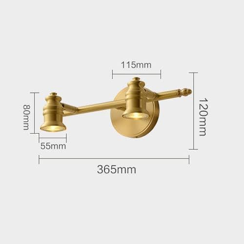 燭台付き鏡 ZXKYZR8 壁取り付け用燭台ライトMR16バニティミラーランプ、90
