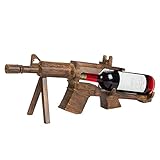 GUTE AR15 Gun Wine Bottle Holder 23" L - Gun Wine Bottle Holder - Great Gift for Gun Enthusiasts and Wine Lovers! Elegant Drinking Party Accessory! Gun Loves Gift (Wood Color)