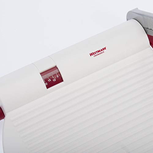 Westmark Fatiador de queijo e alimentos de aço inoxidável multiuso da Alemanha com placa e mostrador