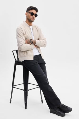 Image of SNITCH Mens Textured Relaxed Fit Jacket