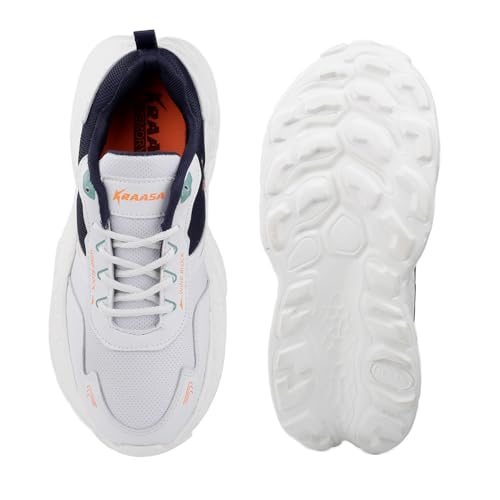 Image of Kraasa PowerGlide X1 Sports Shoes for Men | Stylish Casual Sneakers for Men | Lace up Lightweight Shoes for Runnigng, Walking, Gym, Trekking, Hiking & Party Shoes