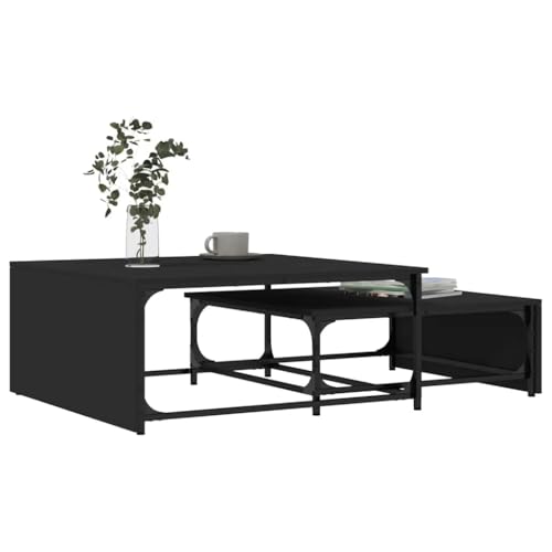 Meuble salon multifonction table basse gigogne design industriel - 5