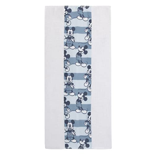 Disney Mickey Mouse Blue, White, and Orange 2Pk 100% Cotton Muslin Burp Cloths2