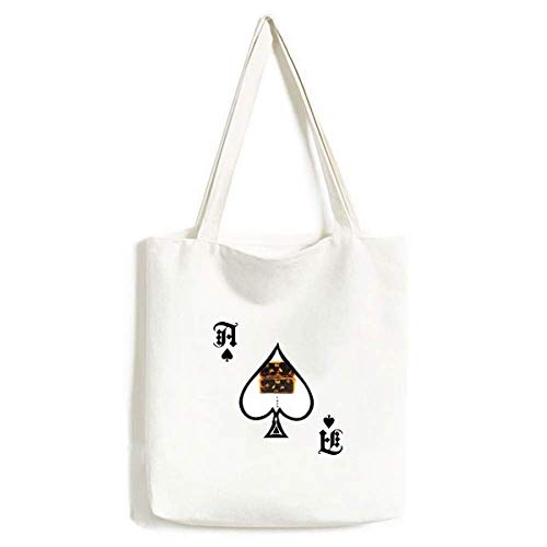 Sac en noyer pour gâteau de lune, pochette artisanale motif poker