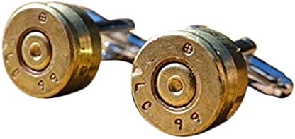 Brass 7.62 x 39 mm NATO Caliber Ammo Cufflinks, Lapel Pins, Tie Bars, Earrings, Jewelry and Accessories