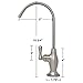 Metpure Reverse Osmosis Faucet Water Filtration System - Non Air Gap, Drinking Water Dispenser Spout (Satin Nickel) Vase Style with Wrench RO-FW148