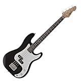 Câble jack et housse offerts Guitare Basse LA à Diapason Court par Gear4music, Noir