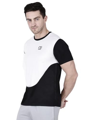 Image of Men Round Neck Half Sleeve Regular Comfort Dry-Fit Activewear Sports T-Shirt Pack of 1 Multicolour