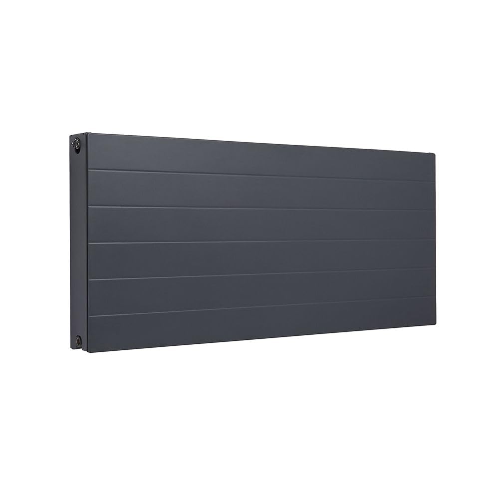 Milano Anthracite Alora Type 22 Horizontal Double Panel Convector Radiator - 600Mm X 1400Mm