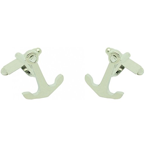 Gemelos Ancla Barco de joyería náutica y accesorios de camisa para trajes de caballero 2