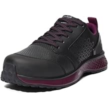 Timberland PRO Womens Reaxion Composite Safety Toe Industrial Athletic Work Shoe, Black/Purple-2024 NEW, 8