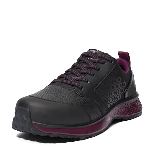 Image of Timberland PRO Women's Reaxion Composite Safety Toe Industrial Athletic Work Shoe, Black /Purple-2024 NEW, 8