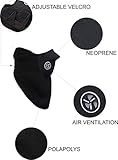zalati Sports Mask Half Face Balaclavas Neoprene & Fleece Neck Warmer for Bicycle, Motorcycle, Ski, Running, Cycling, Climbing Unisex Cold Outdoor Windproof - Black - Image 6