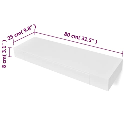 Étagère murale flottante en MDF blanc : la solution pour ranger vos DVD