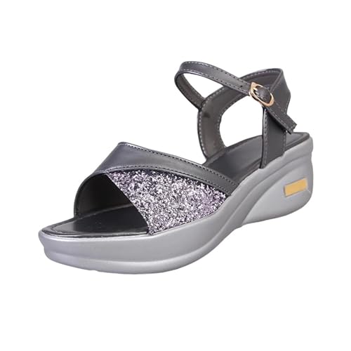 Sandales compensées de plage et marche extérieure pour femme active