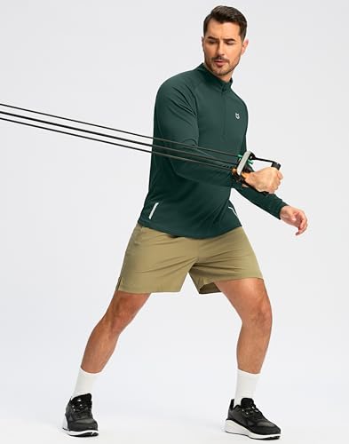 Image of G Gradual Men's Quarter Zip Pullover Running Athletic Shirts Long Sleeve | Lightweight, Quick Dry, Moisture Wicking, Sun Protection, 1 /4 Zip Golf Pullover for Men Workout, Gym, Hiking, Casual