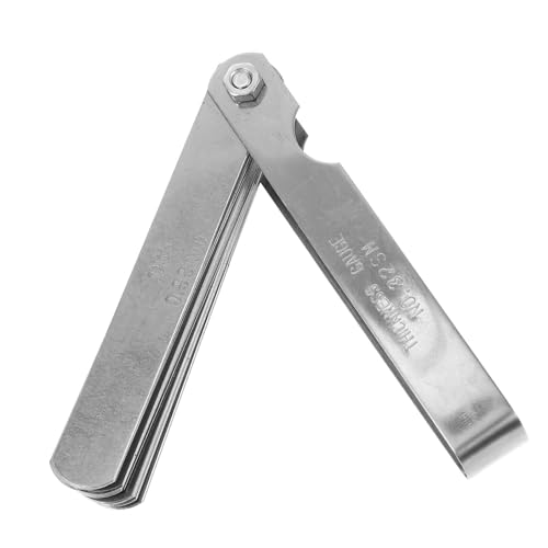 FUNOMOCYA 1 Set Guitar Tool Stainless Steel Silver Feeler Gauges for Valves Offset Feeler Gauge Tool for Measuring Thickness