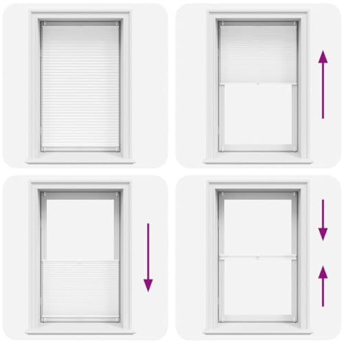 Store plissé 90x150 cm blanc occultant pour fenêtre de salon - 7