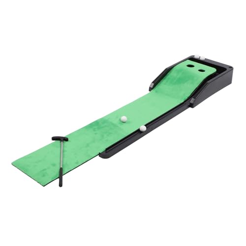 Putting Pad Automatic Return Putter Trainer Crystal Velvet Simulated Grass Base Practice Mat Set for Home Office Use