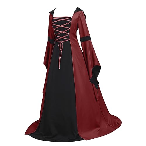 OIOLOYJM Renaissance Costume Women Medieval Sexy Plus Size Witch Vampire Gothic Halloween Costumes Woman 2025 Clothes Dresses