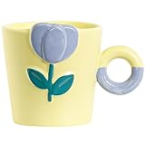 Tasse tulipe : la tasse à cappuccino est polyvalente et convient à diverses occasions telles que la maison, le bureau, le café, le restaurant, la tasse d'art au latte