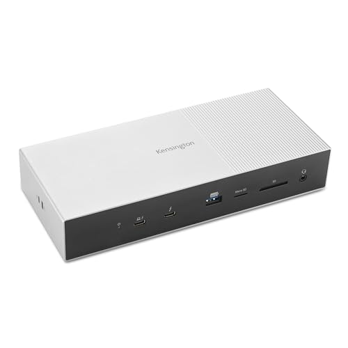 Kensington SD5000T5 Thunderbolt 5 Docking Station – Dual Display for MacBooks, M4/M5 Base & M1/M2/M3/M4 Pro/Max ; Triple Display for Windows TB5; TB4 Compatible, 140W Power Delivery (K35201NA)