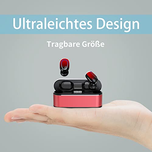 Bluetooth Headset mit Mikrofon, In Ear Freisprech Headset Handy Kabellos Kopfhörer mit LED Ladebox für Autofahren… - Image 5