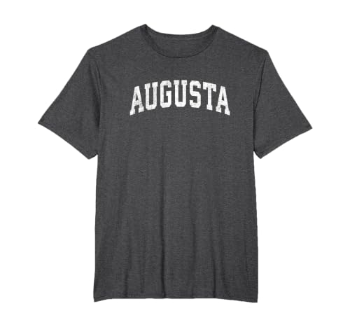 Augusta Georgia GA Vintage Varsity Sports Text T-Shirt, Men's Big and Tall, Dark Heather Grey, 5X Tall