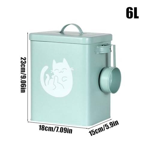 Generisch Hundefutterspeicherbehälter - 6L Hundefutter Lagerbehälter | Luftdicht Mit Löffel Behandeln Spender Anti-Moisture Für Heimküche Pantry Garage Farm Scheune Welpen Rices Und Andere Dinge