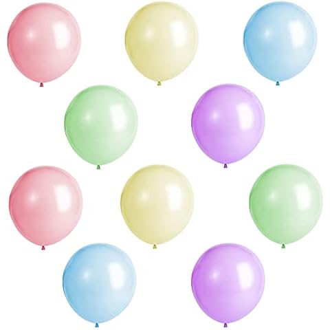 10 Inch Pastel Balloons, 24pcs Macaron Pastel Colour Latex Balloon for Valentine Day Decorations Wedding Anniversary Baby Shower Birthday Supplies Romantic Party Balloons Cover