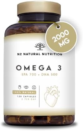 Omega 3 Olio di Pesce 2000 mg. 700 mg EPA e 500 mg DHA Alto Dosag...