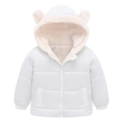 𝗦𝗵erpa Lined Jacket for Toddler Kids Hooded Fleece Full Zip 𝗧𝗲ddy Outerwear Thick Windproof Coat with Pocket