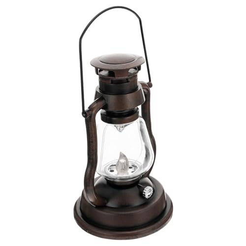 Toyvian Lámpara Recargable Retro sin Batería Farol de Ambiente Vintage para Decoración de Hogar y Festivales Luz Nocturna Portátil Estilo Quinqué de Aceite Diseño Compacto y Acogedor