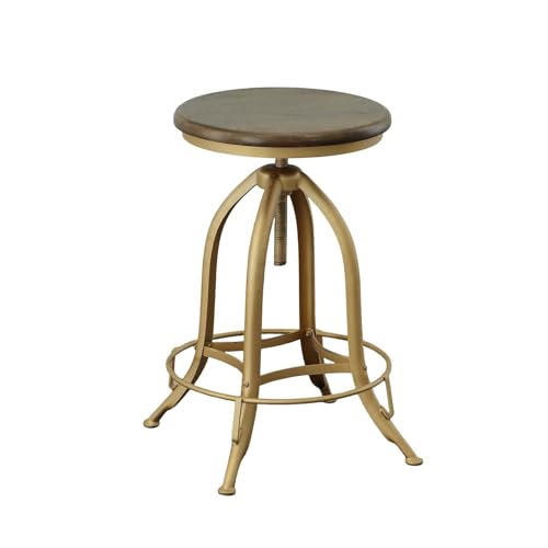 Carolina Chair & Table Carter Adjustable Stool. Elm/Gold