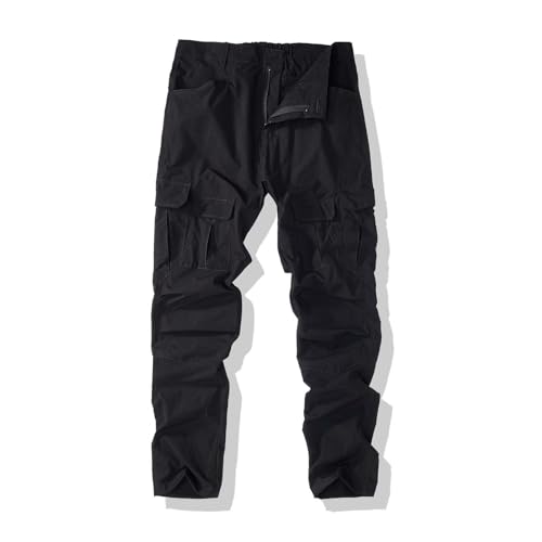 Men's Tactical Cargo Pants Casual Pocket Outdoor Work Pants Solid Stretch Casual Ripstop Hiking Trousers with Pockets3