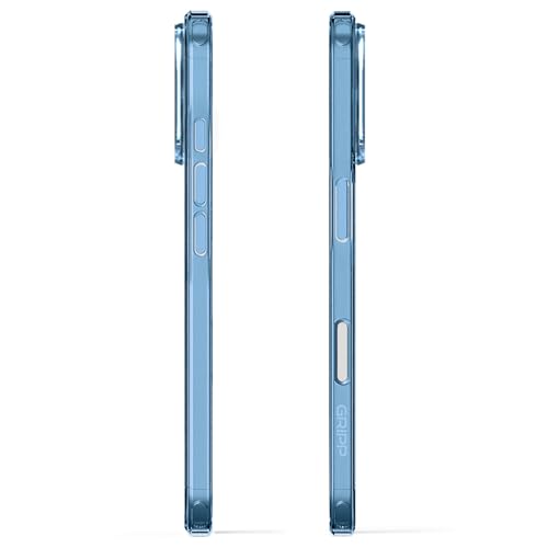 Image of GRIPP Aero Case Compatible with Mag-Safe for iPhone 17 Pro | 1.2mm Ultra-Slim, Anti-Yellowing, Anti-Slip Grip, Raised Edges, Scratch Resistant, Feather Light Transparent Tinted Back Cover - Blue