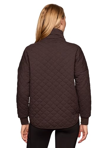 Avalanche Quilted Jacket for Women, All Season Mock Neck Zip Up Jacket with Pockets for Hiking, Travel, Casual Wear2