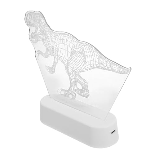 Lámpara de mesa dinosaurio 3D con luz LED cálida