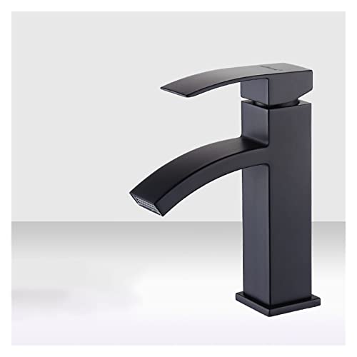 Mitigeur cascade noir mat 3310 pour lavabo de salle de bain design haut de gamme