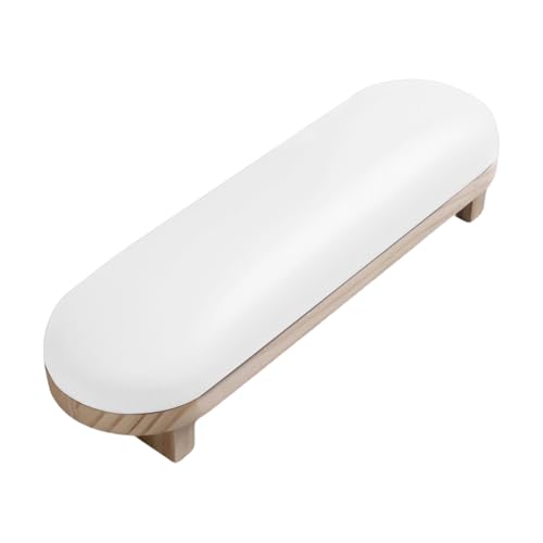 Reposabrazos Para Uñas, Material Respetuoso Con La Piel, 1 Pieza, Almohada De Madera Para Reposamanos Con De Cuero, Soporte Para Relajar El Brazo Para Uñas, Base Estable Antideslizante, Para Sal